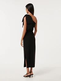 Jade Petite Bow Bodycon Midi Dress