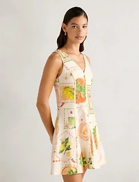 Fran Fit & Flare Linen Mini Dress