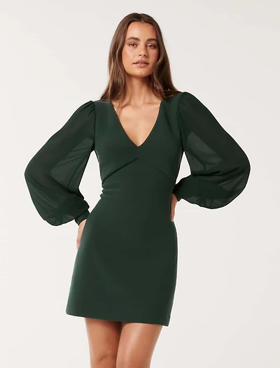 Adelaide V Neck Mini Dress