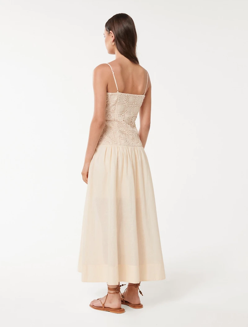 Cara Crochet Midi Dress