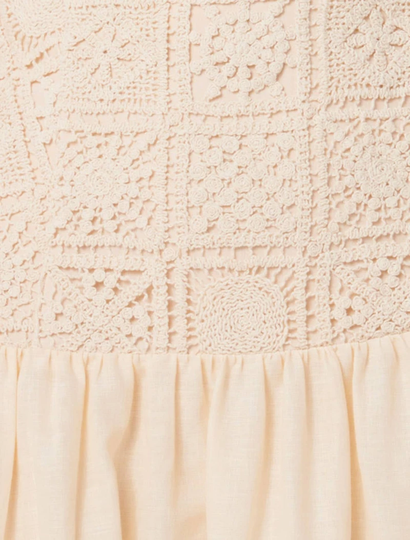 Cara Crochet Midi Dress