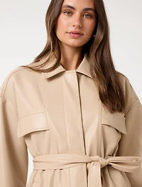 Karli Faux Leather Shacket