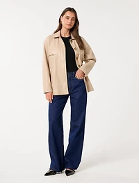 Karli Faux Leather Shacket