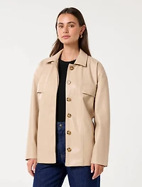 Karli Faux Leather Shacket