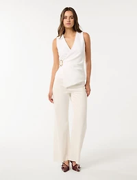 Jacqueline Crepe Wrap Top