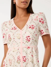 Sabrina Printed Linen Midi Dress