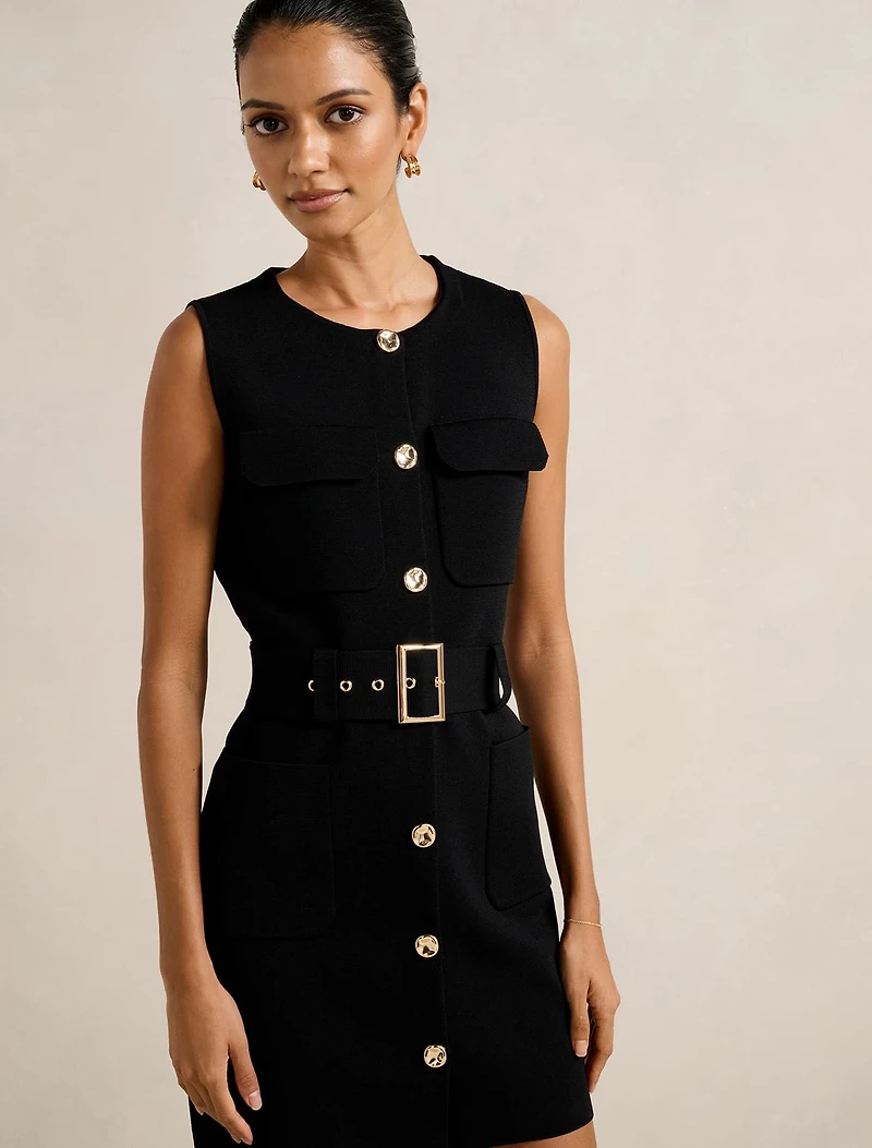 Parker Petite Luxe Utility Mini Dress