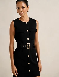 Parker Petite Luxe Utility Mini Dress