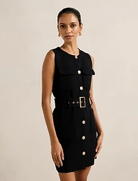 Parker Petite Luxe Utility Mini Dress