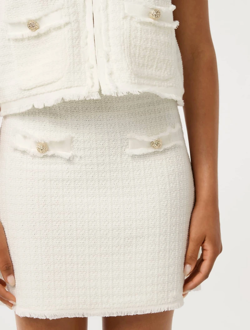 Faith Petite Boucle Knit Skirt