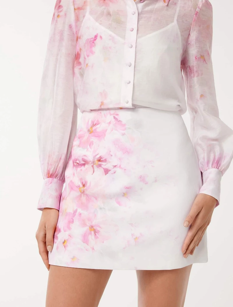 Blossom A-Line Mini Skirt