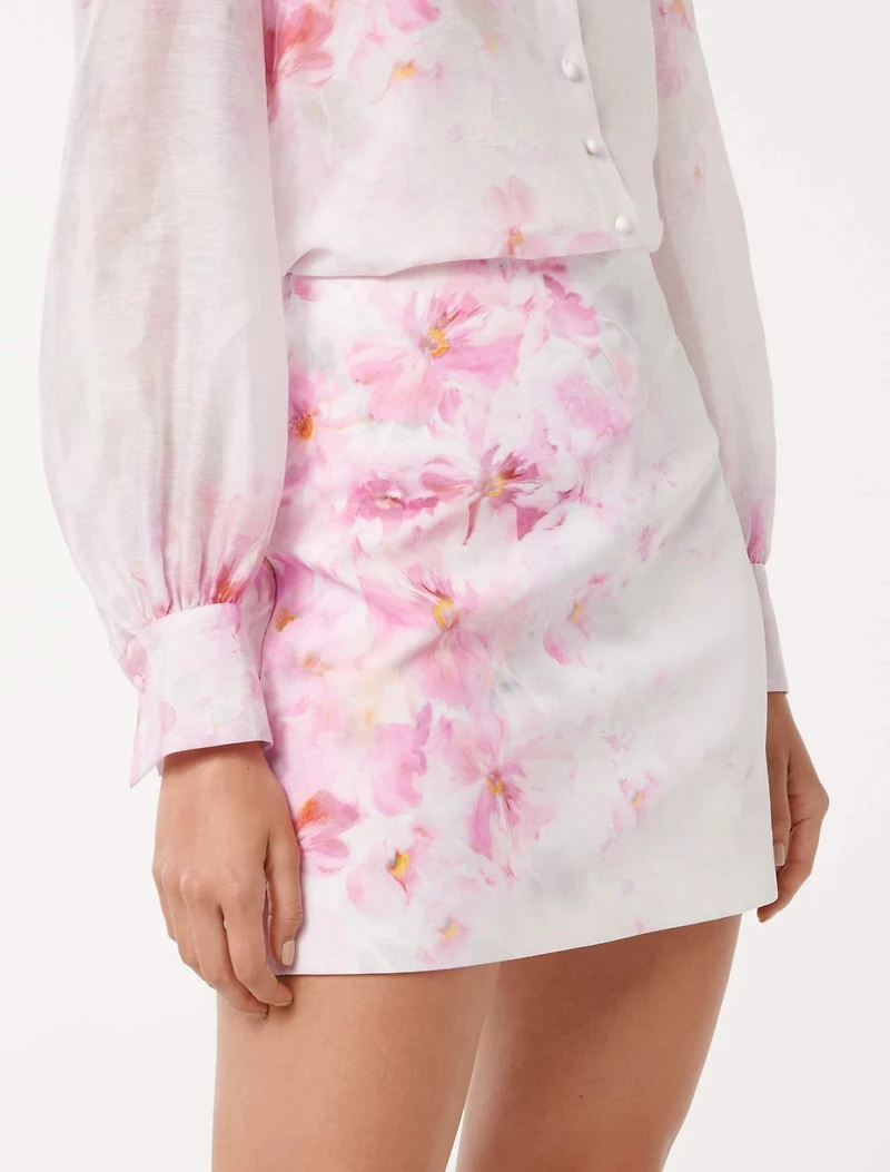 Blossom A-Line Mini Skirt