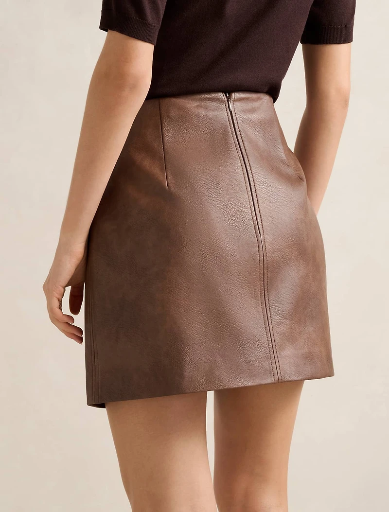 Wren Vegan Leather Mini Skirt