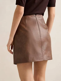 Wren Vegan Leather Mini Skirt