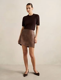 Wren Vegan Leather Mini Skirt