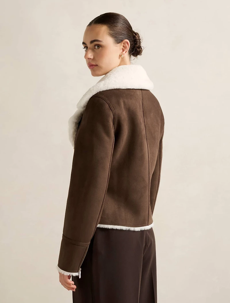 Penny Faux Fur Aviator Jacket