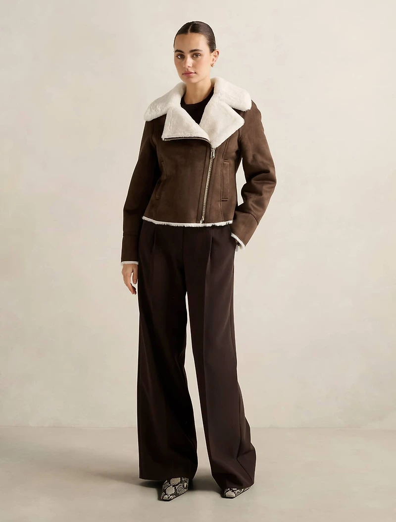 Penny Faux Fur Aviator Jacket