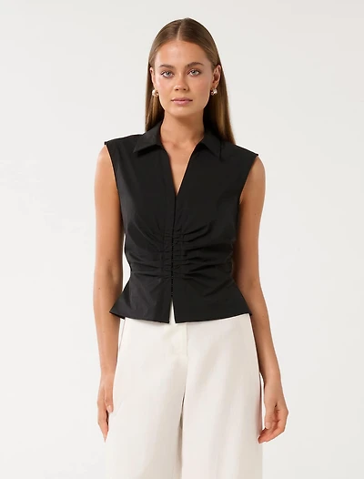 Stella Cotton Ruched Top