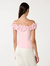 Stephanie Ruffle Off-Shoulder Top