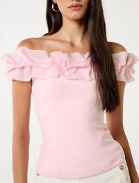 Stephanie Ruffle Off-Shoulder Top