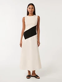 Camryn Two-Tone Asymmetrical Top