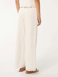 Daisy Broderie Wide Leg Pant