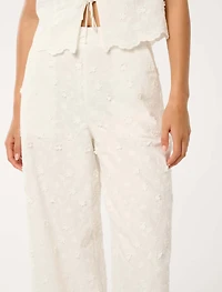 Daisy Broderie Wide Leg Pant