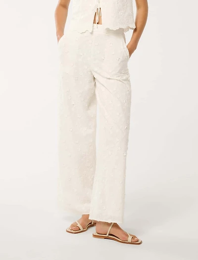 Daisy Broderie Wide Leg Pant