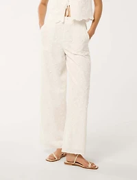 Daisy Broderie Wide Leg Pant