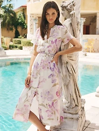 Melissa Flutter Sleeve Shirt Dress