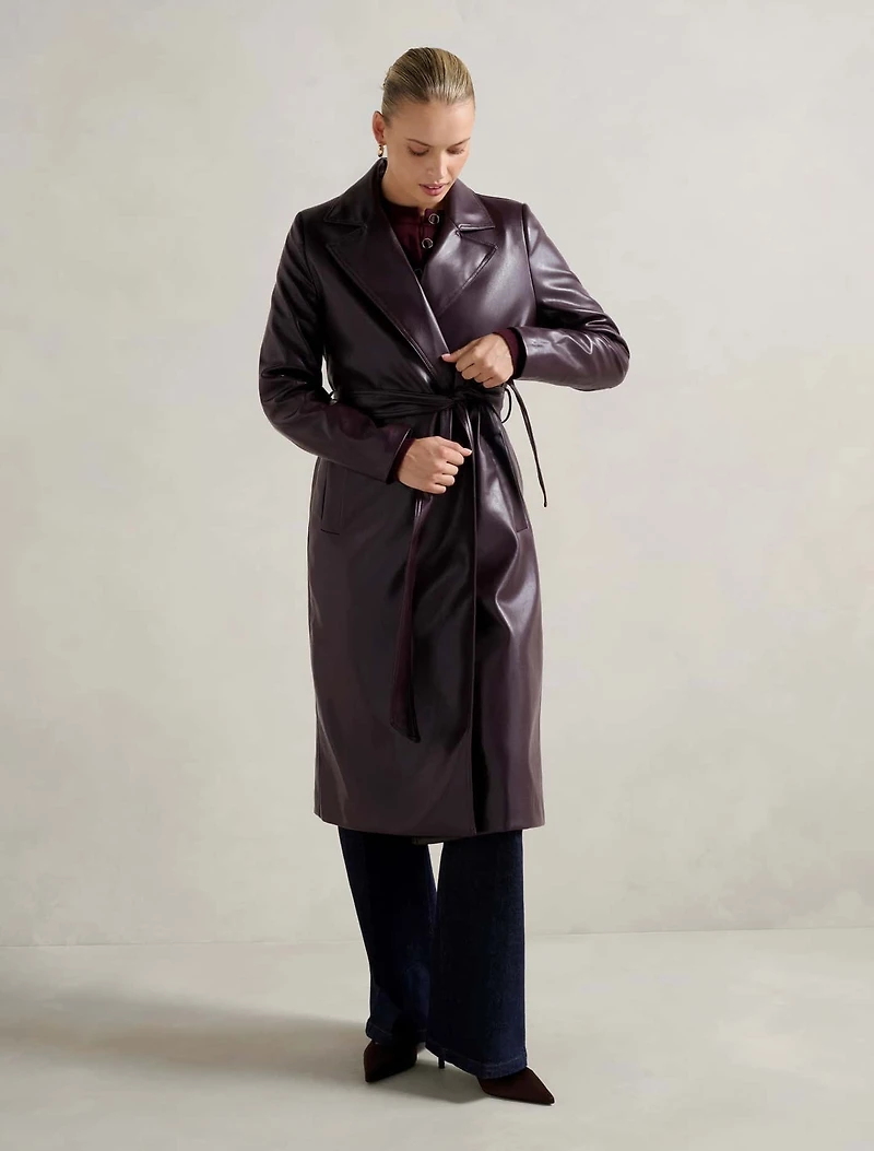 Gabbi Vegan Leather Trench