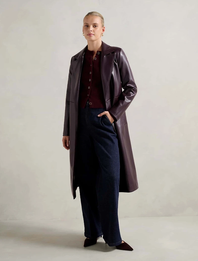 Gabbi Vegan Leather Trench