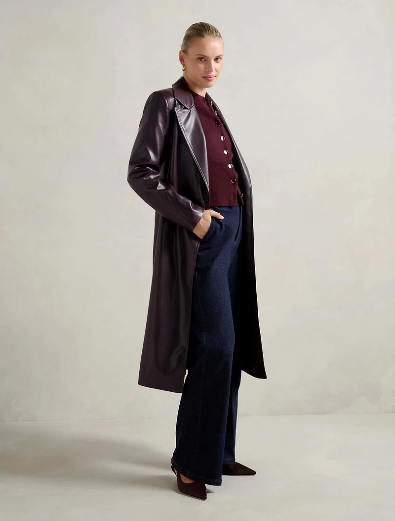 Gabbi Vegan Leather Trench