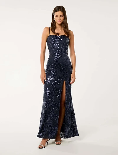 Lucia Sequin Maxi Dress