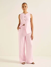 Cynthia Linen Wide Leg Pant