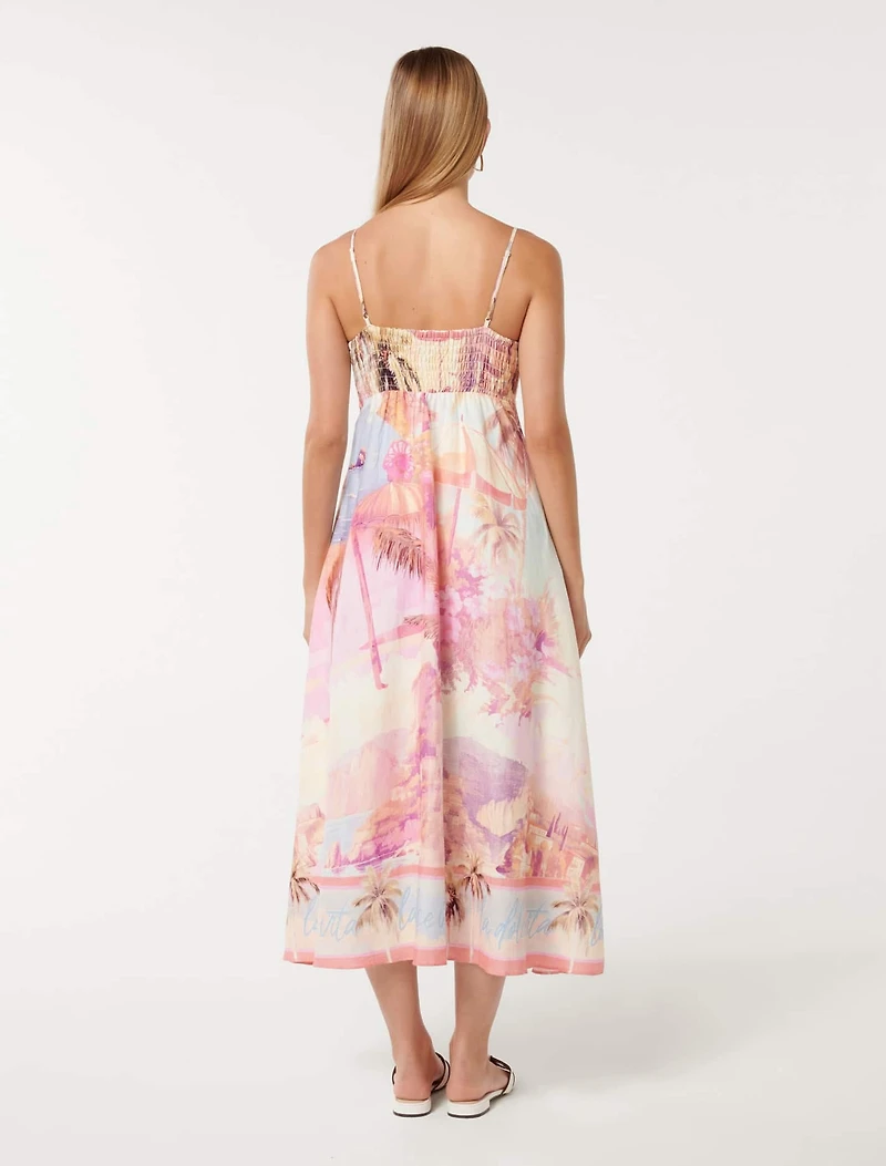Joanne Linen Midi Dress