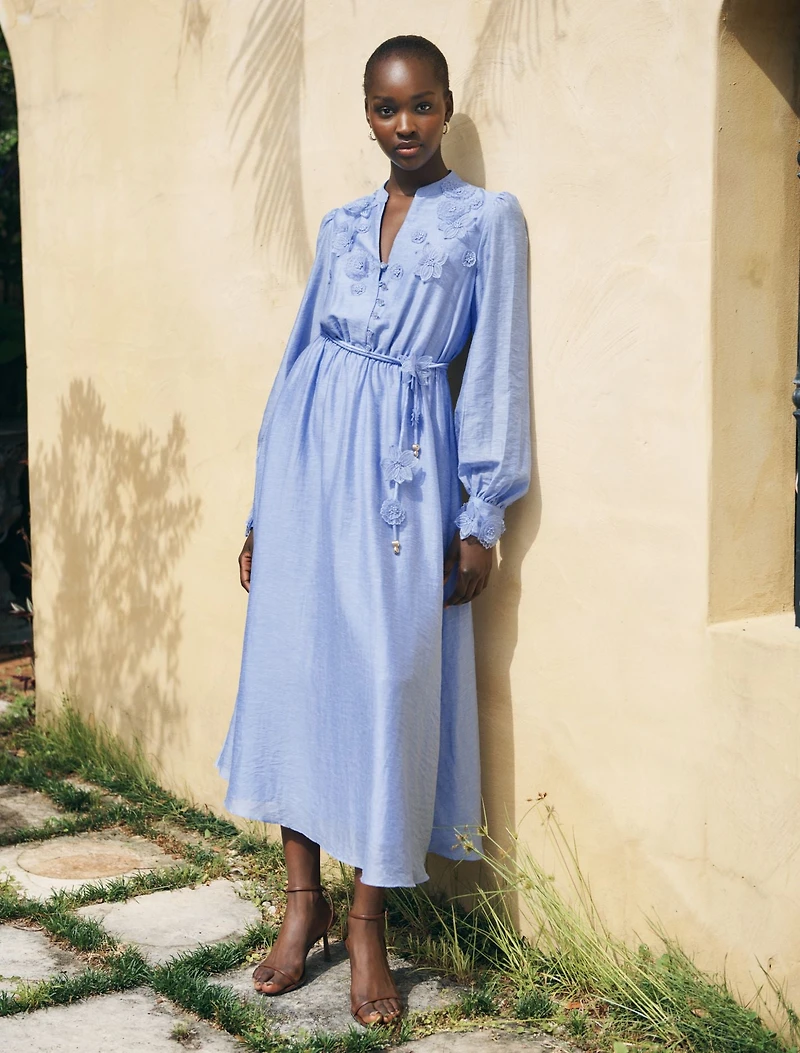 Yasmin Floral Detail Midi Dress