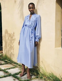 Yasmin Floral Detail Midi Dress
