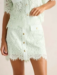 Lola Button Lace Mini Skirt