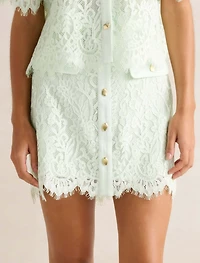 Lola Button Lace Mini Skirt