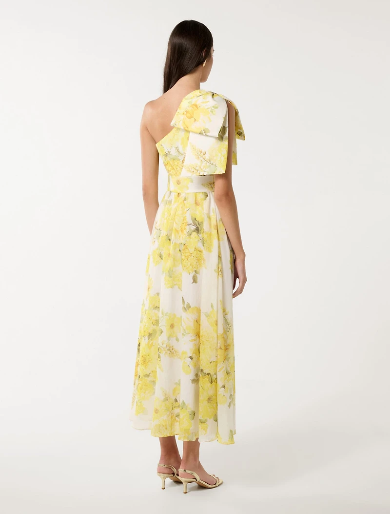 Lisa One Shoulder Ruffle Dress