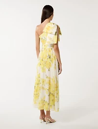 Lisa One Shoulder Ruffle Dress