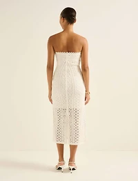 Arianna Crochet Midi Dress