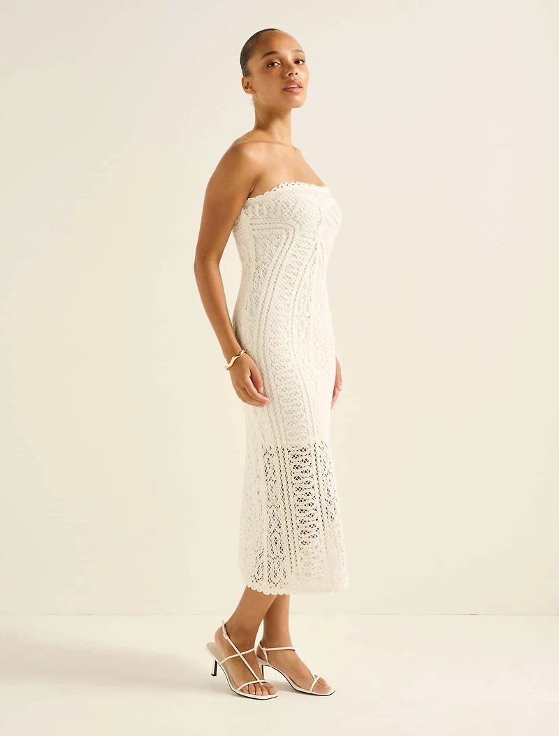 Arianna Crochet Midi Dress