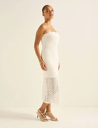 Arianna Crochet Midi Dress