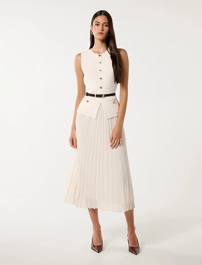 Daphne Waistcoat Midi Dress