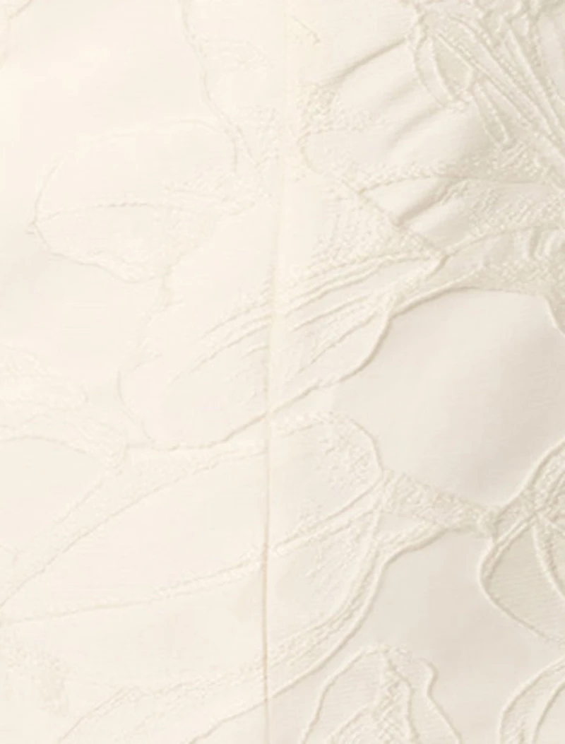 Charlotte Strapless Jacquard Midi