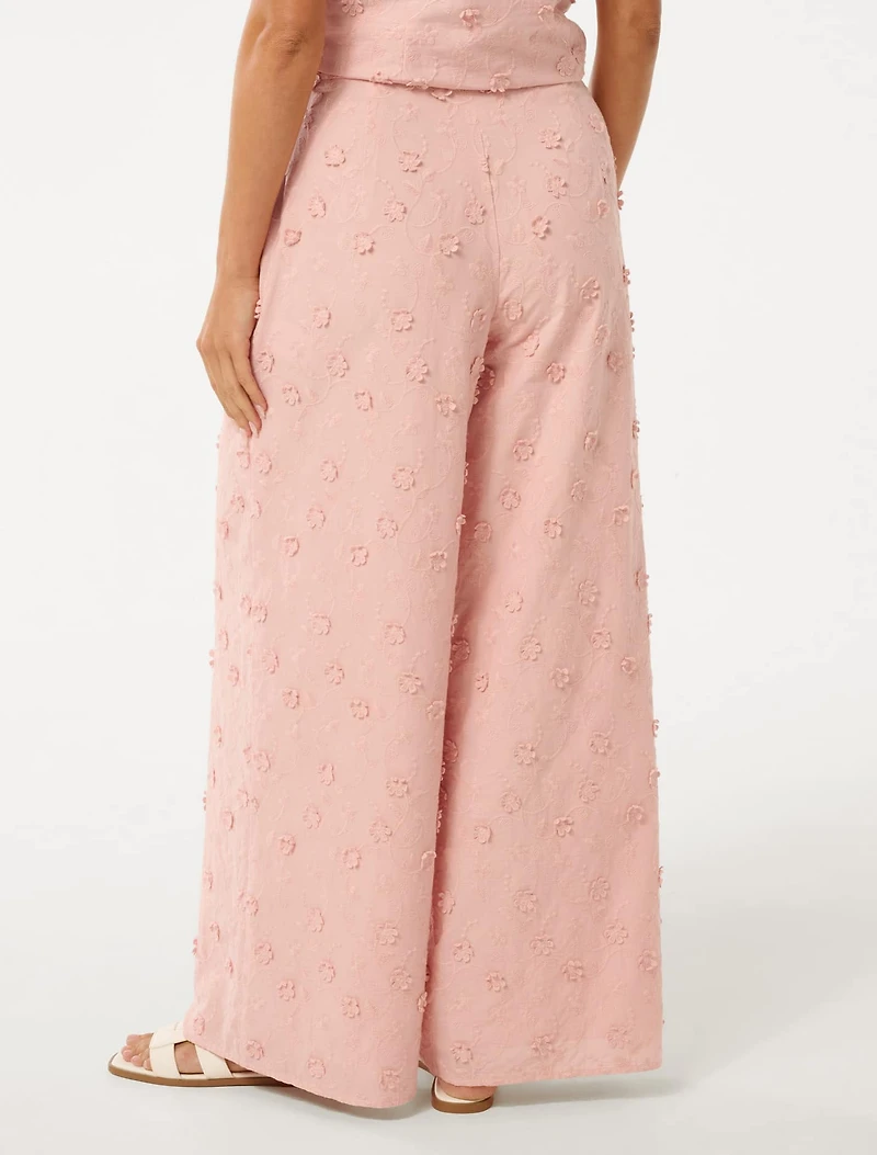 Daisy Petite Broderie Wide Leg Pants