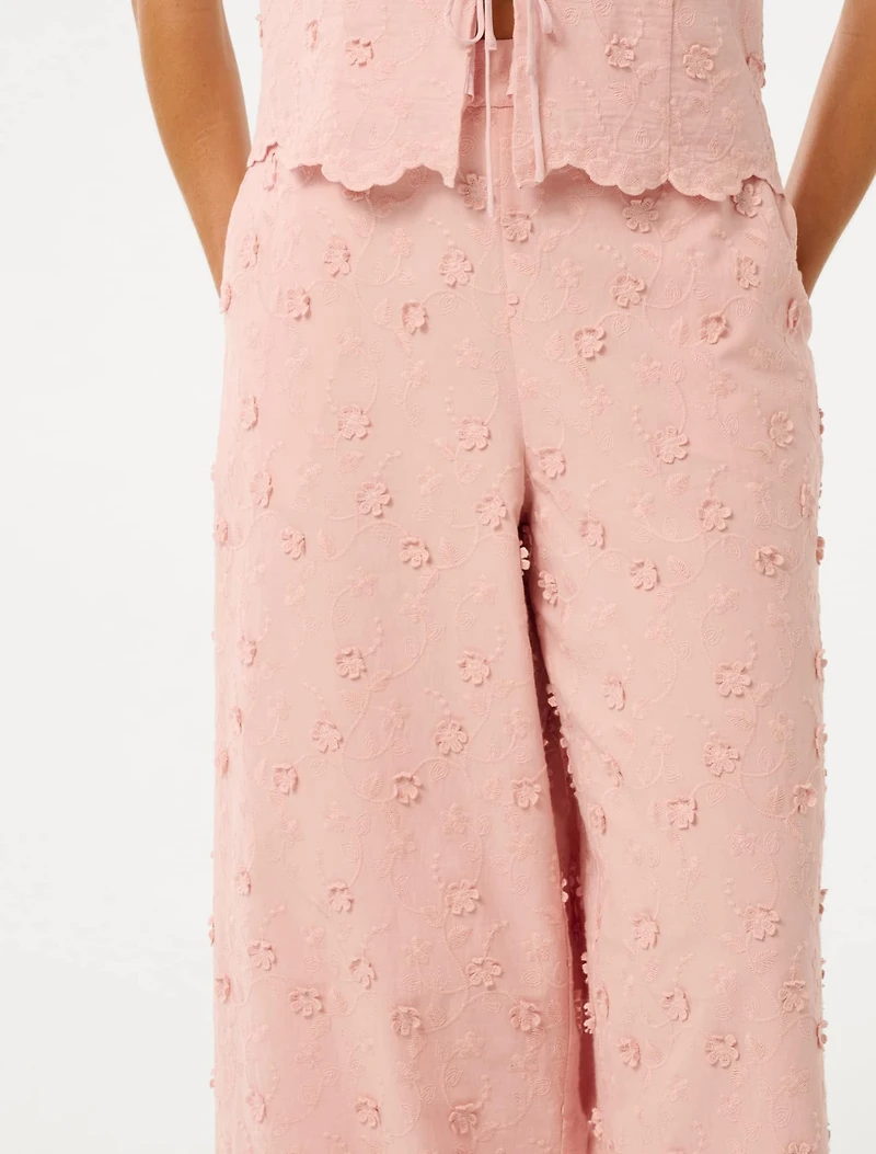 Daisy Petite Broderie Wide Leg Pants