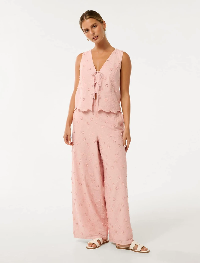 Daisy Petite Broderie Wide Leg Pants